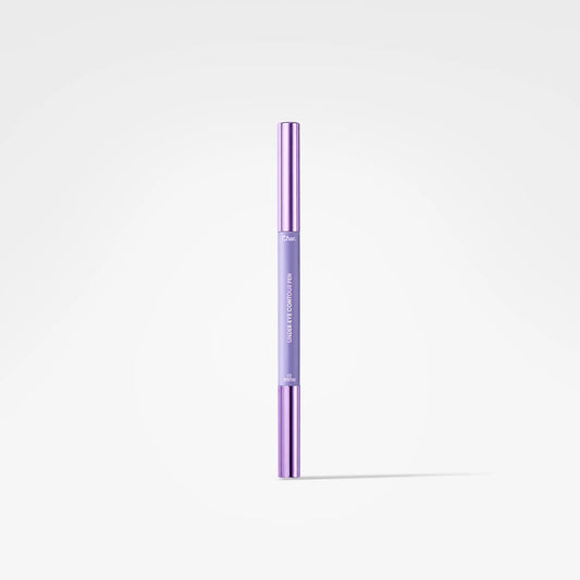 A single lip liner pencil in a metallic lavender purple color, standing vertically against a clean white background.
