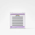A package of black false eyelashes in a clear plastic case with a lavender and white insert. The brand name 'CinemaBlind' is visible on the packaging.