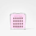 A clear plastic case containing false eyelashes on a light pink card labeled 'Candy Cloud' and 'The Luvy Baggage', shown on a clean white background.
