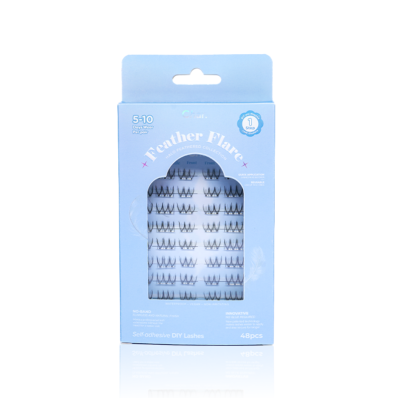Feather Flare - Natural, Subtle, Lightweight| Pre Glue | 5 to 10 days wear
