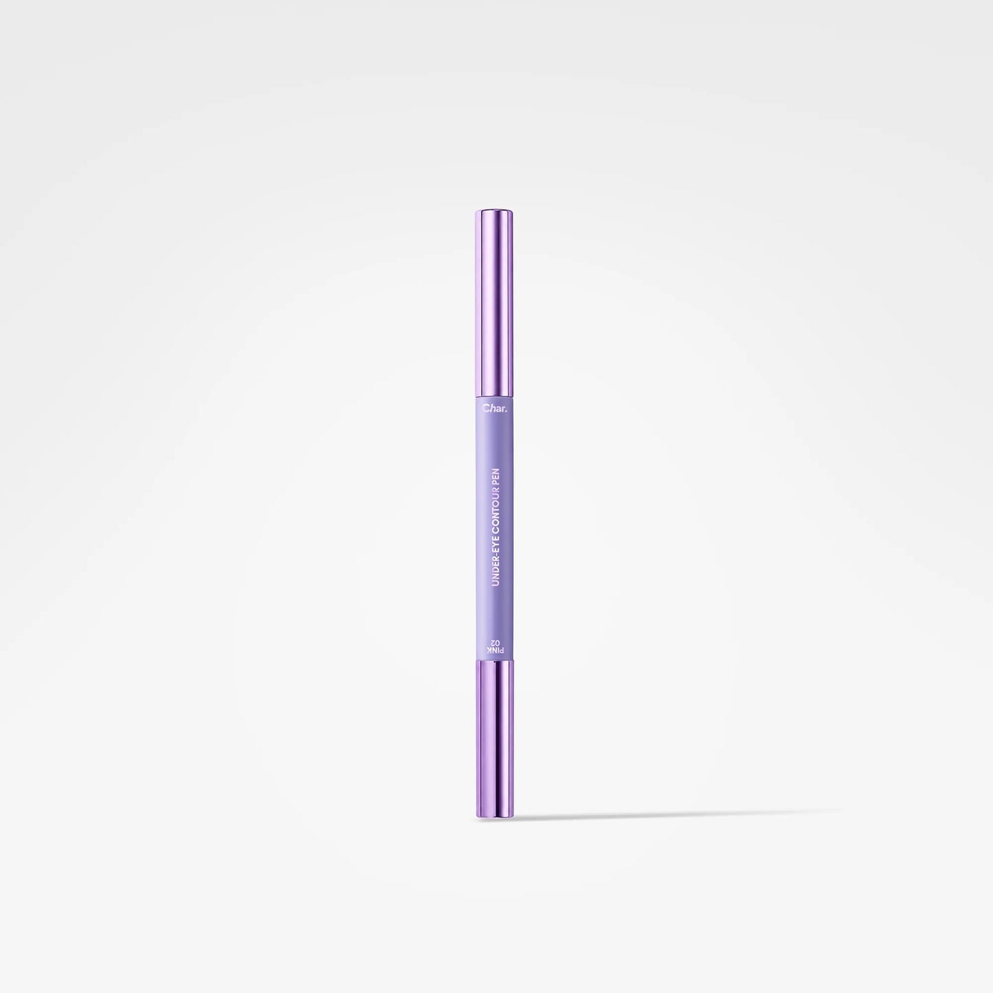A single lip liner pencil in a metallic lavender purple color, standing vertically against a clean white background.